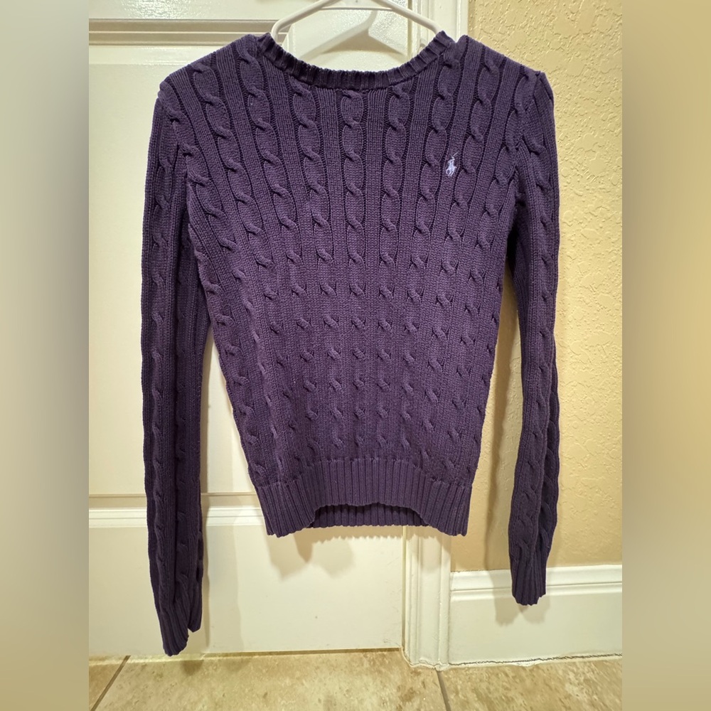 Ralph Lauren polo cable knit sweater , dark purple size XS